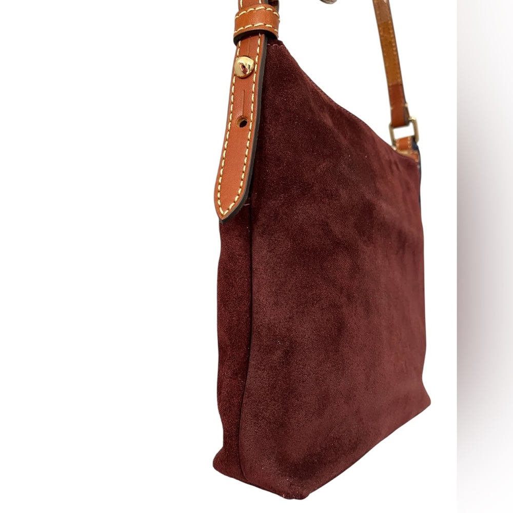 Dooney & Bourke Suede Letter Carrier Crossbody Bag NWT - Picture 8 of 12